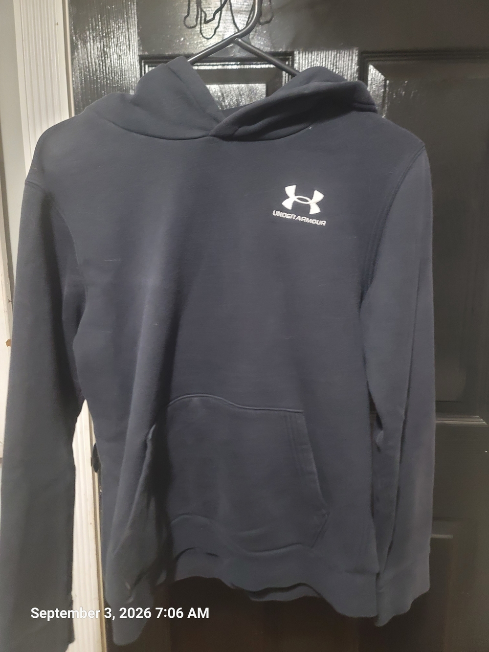 Under Armour Black Hoodie with White Logo